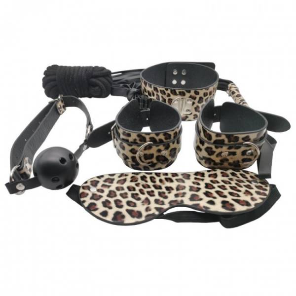 ATRACTION KIT BDSM 7 PIEZAS LEOPARDO