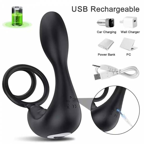 ESTIMULADOR PROSTATICO CON ANILLO - Imagen 4