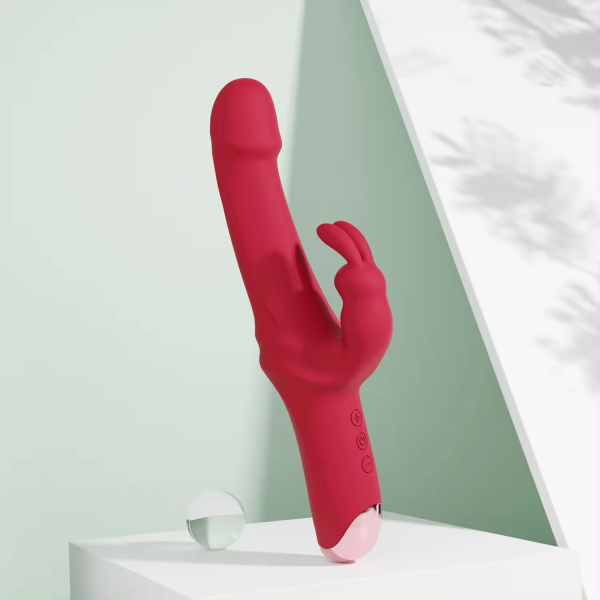 VIBRADOR CON ESTIMULADOR DE CLITORIS MORADO - Imagen 3
