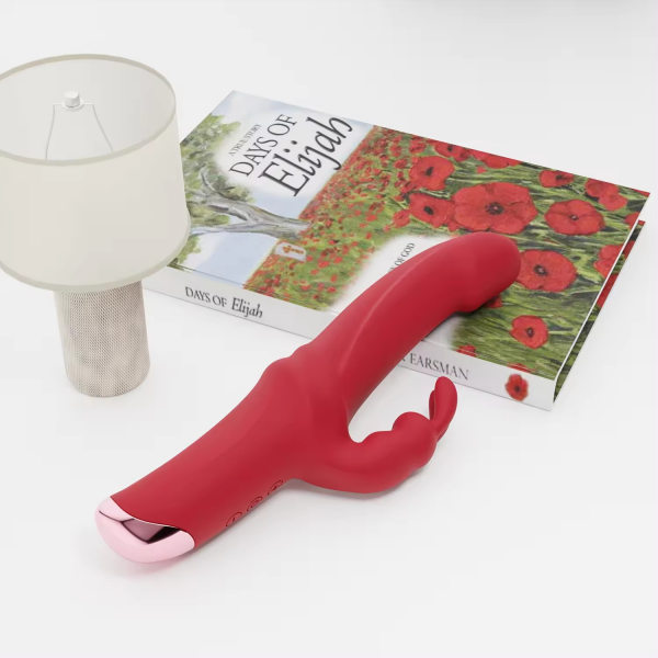 VIBRADOR CON ESTIMULADOR DE CLITORIS MORADO - Imagen 4