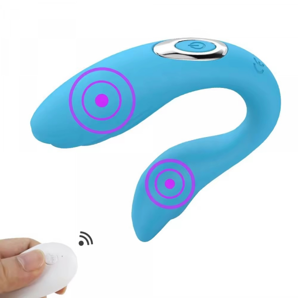 VIBRADOR CON ESTIMULADOR DE CLITORIS ROSA - Imagen 4