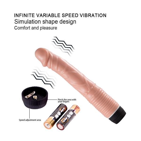 PENE VIBRADOR REALISTA 23CM NATURAL - Imagen 9