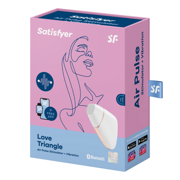 SATISFYER LOVE TRIANGLE ESTIMULADOR Y VIBRADOR BLANCO - Imagen 3