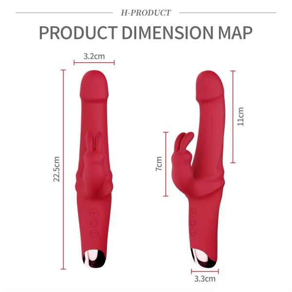 VIBRADOR CON ESTIMULADOR DE CLITORIS MORADO - Imagen 2