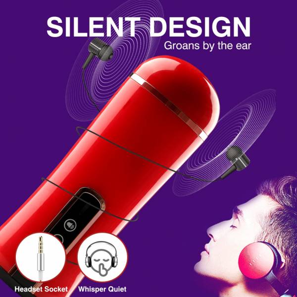MASTURBADOR VIBRACION ROJO