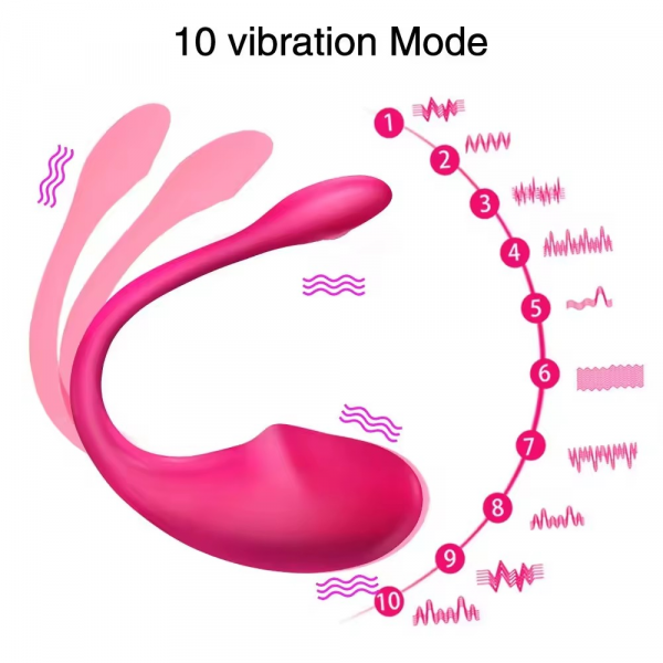 HUEVO VIBRADOR CONTROLADO CON APLICACION ROSA - Imagen 5