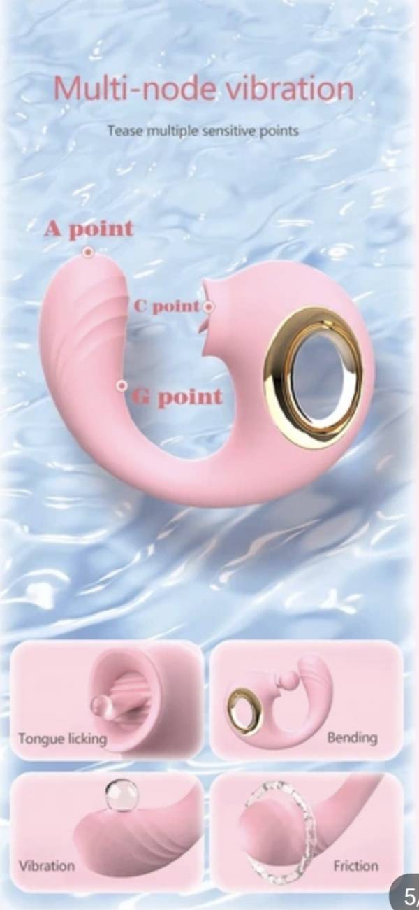 VIBRADOR CON ESTIMULADOR DE CLITORIS - Imagen 5