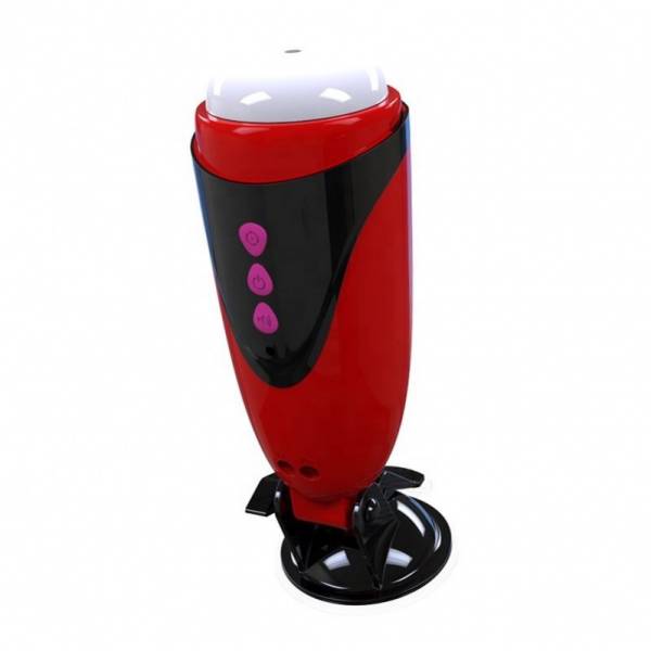 MASTURBADOR VIBRACION Y VENTOSA ROJO