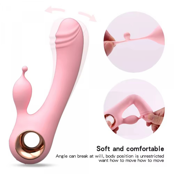 VIBRADOR CON ESTIMULADOR DE CLITORIS - Imagen 3