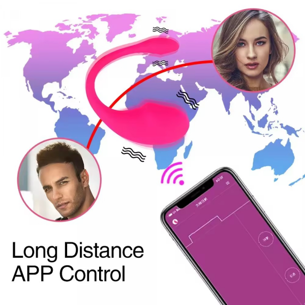 HUEVO VIBRADOR CONTROLADO CON APLICACION ROSA - Imagen 4