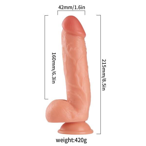 PENE REALISTICO 21,5CM MARRON - Imagen 2