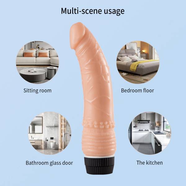 PENE VIBRADOR REALISTA 18,5CM NATURAL - Imagen 6