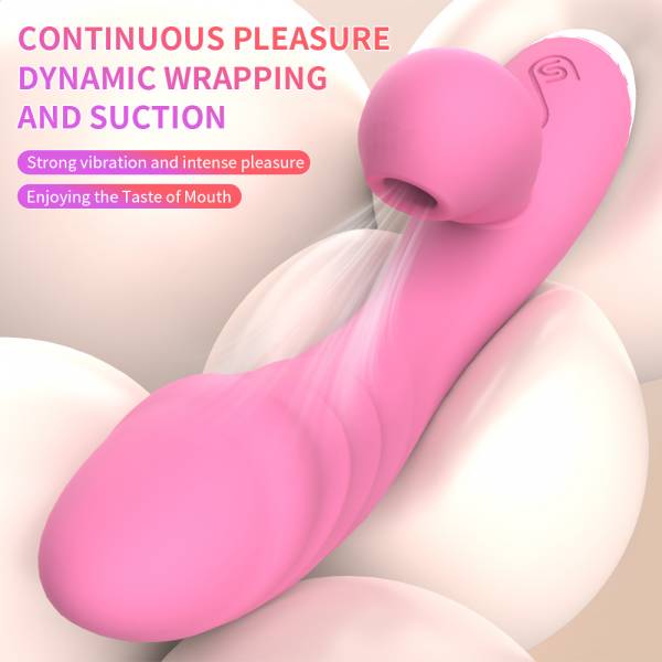 VIBRADOR CON SUCIONADOR DE CLITORIS AZUL - Imagen 2