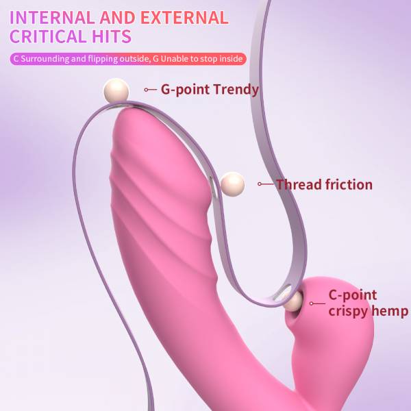 VIBRADOR CON SUCIONADOR DE CLITORIS AZUL - Imagen 3