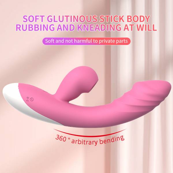 VIBRADOR CON SUCIONADOR DE CLITORIS AZUL - Imagen 4